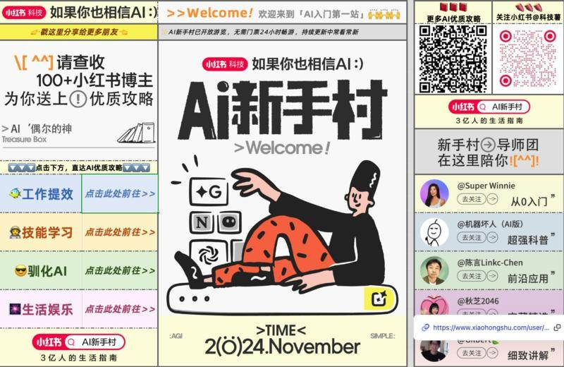 小红书把自家平台上的AI优质笔记，和优质博主都做了整合-上榜风向标生财-情报-生财