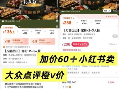 小红书虚拟店铺卖大众点评美食券-上榜风向标生财-情报-生财