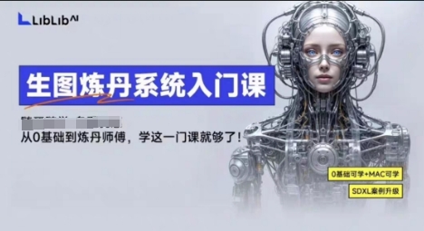 LibLibAI哩布哩布生图炼丹系统入门课,从生图到炼丹,只学这一门就够了-生财