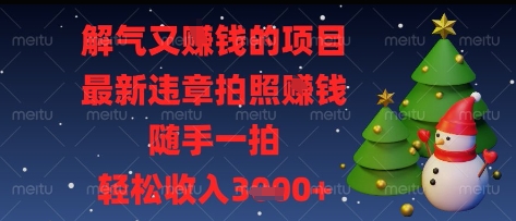 解气又挣钱的项目,最新违章拍照挣钱,随手一拍,轻松收入多张【揭秘】-生财