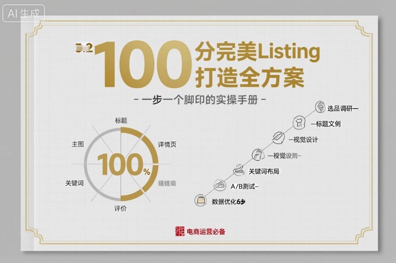 100分完美Listing打造全方案,想要完美listing必须是需要一步一个脚印的-生财