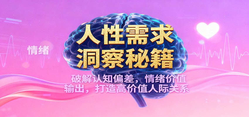 人性需求洞察秘籍，破解认知偏差，情绪价值输出，打造高价值人际关系-生财