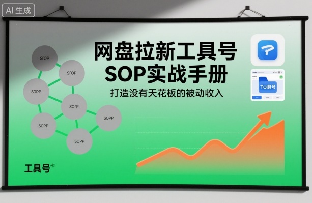 网盘拉新工具号SOP实战手册,打造没有天花板的被动收入-生财