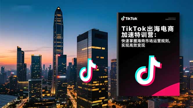 TikTok出海电商加速特训营:快速掌握海外市场运营规则,实现高效变现-生财
