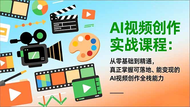 AI视频创作实战课程：从零基础到精通，真正掌握可落地、能变现的AI视频创作全栈能力-生财