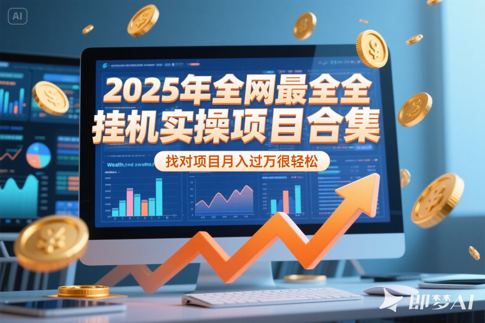 2025年挂机实操项目实操演练,挂机类型,AI直播类型,轻资产创业类型...-生财