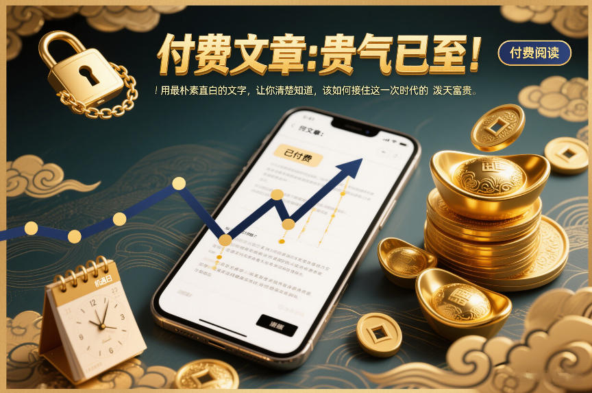 付费文章：贵气已至！用最朴素直白的文字，让你清楚知道，该如何接住这一次时代的泼天富贵-生财