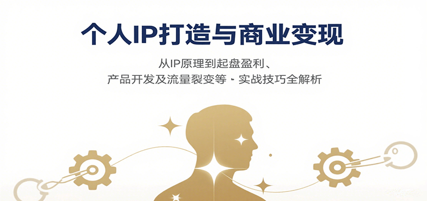 个人IP打造与商业变现，从IP原理到起盘盈利、产品开发及流量裂变等实战技巧全解析-生财