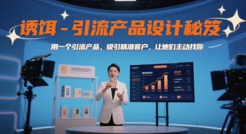 诱饵-引流产品设计秘笈,用一个引流产品,吸引精准客户,让他们主动找你-生财