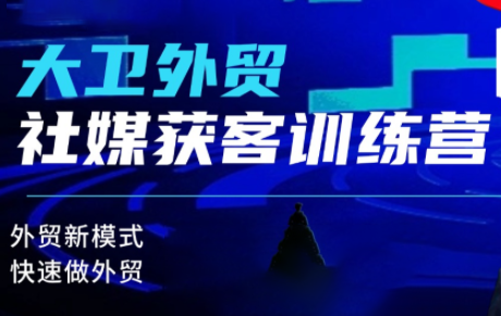 大卫老师·外贸社媒获客独家训练营(更新)-生财