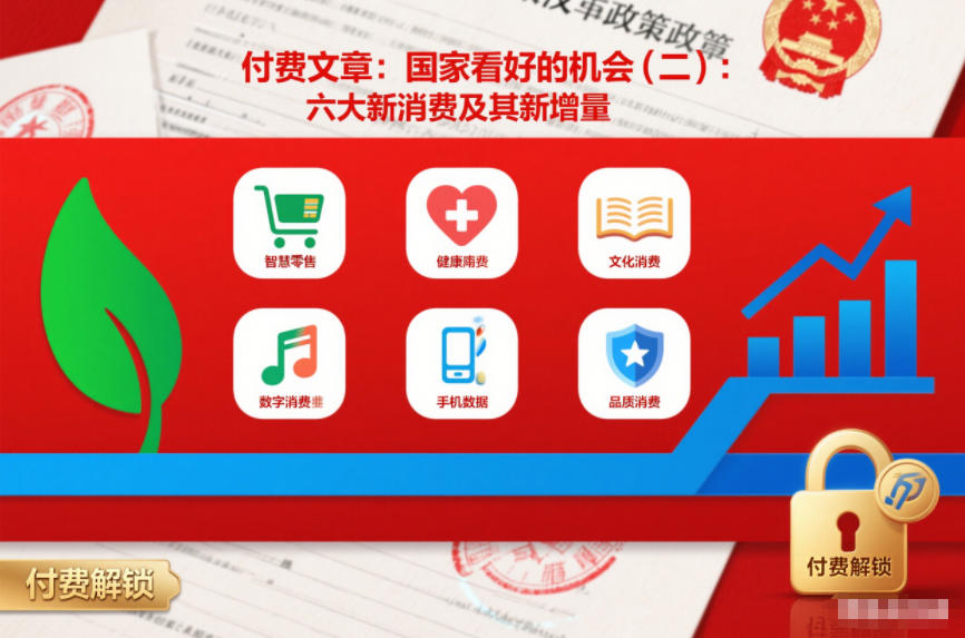 付费文章：国家看好的机会(二)：六大新消费及其新增量-生财