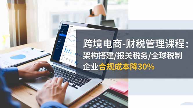 跨境电商-财税管理课程:架构搭建/报关税务/全球税制,企业合规成本降30%-生财