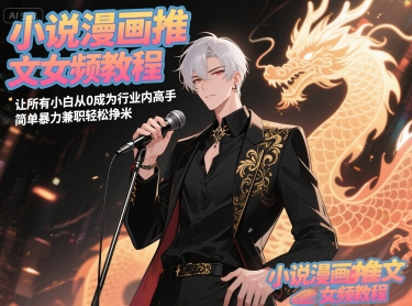 小说漫画推文女频教程,让所有小白从0成为行业内高手,简单暴力兼职轻松挣米-生财