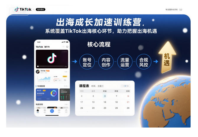 出海成长加速训练营,系统覆盖TikTok出海核心环节,助力把握出海机遇(更新)-生财
