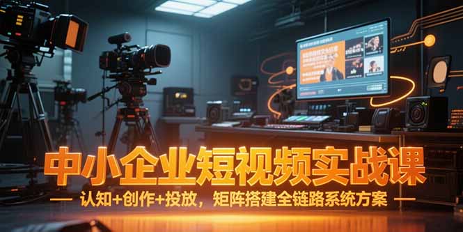 中小企业短视频实战课,认知+创作+投放,矩阵搭建全链路系统方案-生财