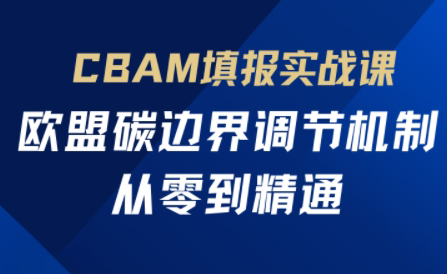 欧盟CBAM填报实战从零到精通-生财