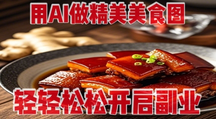 用AI做精美美食图，无需专业设备拍摄，轻轻松松开启副业-生财