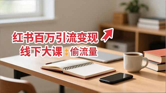 小红书百万引流变现-11月线下大课:分享从0到百万引流路径,手把手教偷流量、拿结果-生财