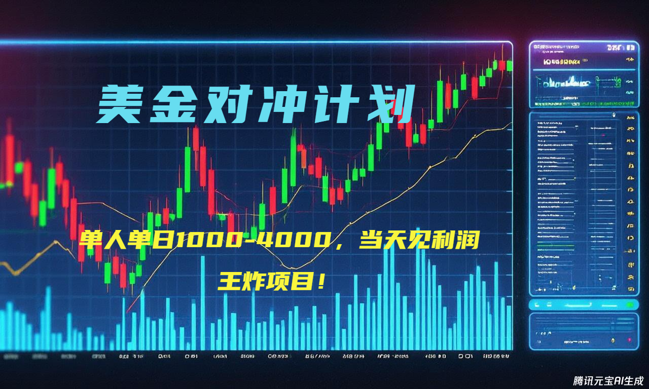 2025年最暴力项目“美金先登计划”最新最强对冲战法，每日实际收益1K-4K-生财