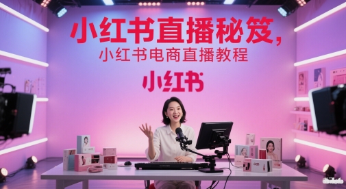 小红书直播秘笈，小红书电商直播教程-生财