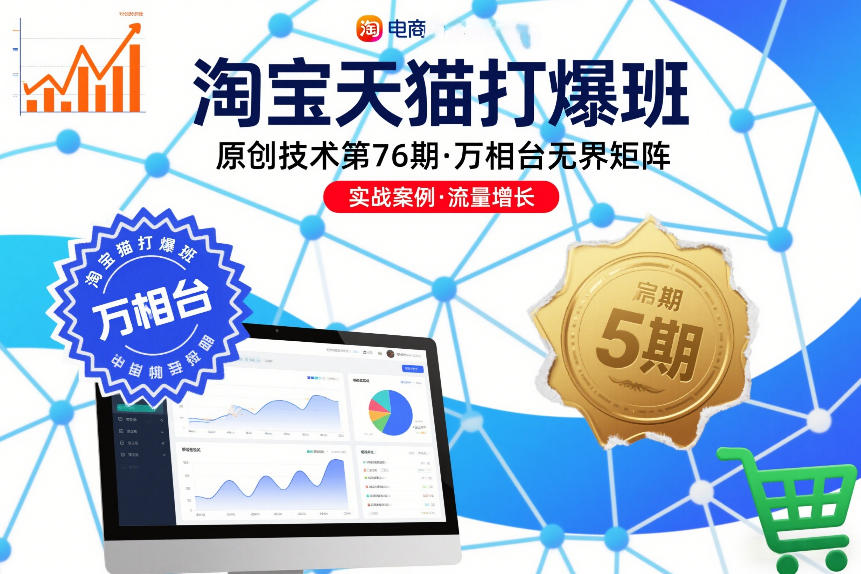 淘宝天猫打爆班原创技术第76期,万相台无界矩阵-生财