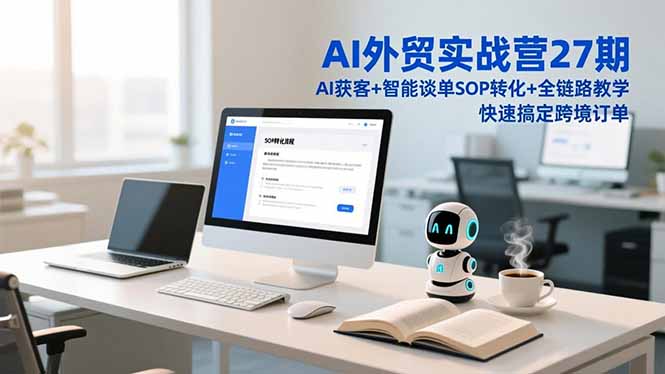 AI外贸实战营27期,AI获客+智能谈单+SOP转化+全链路教学,快速搞定跨境订单-生财