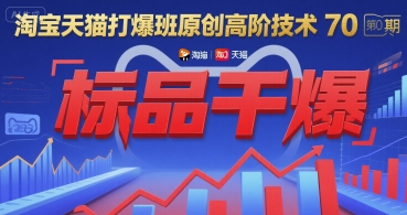 淘宝天猫打爆班原创高阶技术第70期:标品干爆-生财