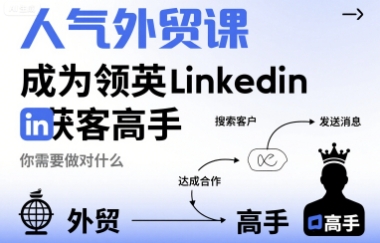 人气外贸课-成为领英Linkedin获客高手,你需要做对什么-生财