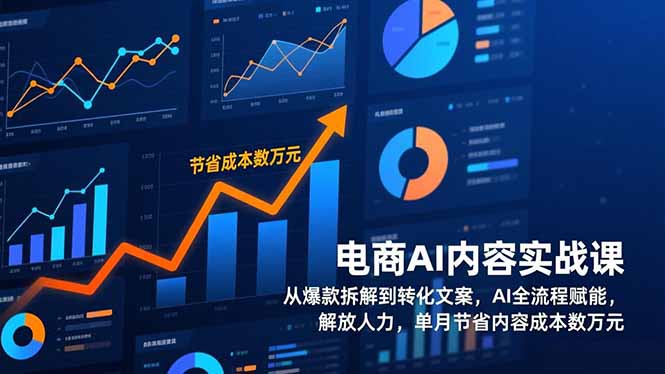 电商AI内容实战课,从爆款拆解到转化文案,AI全流程赋能,解放人力,单月节省内容成本数万元-生财