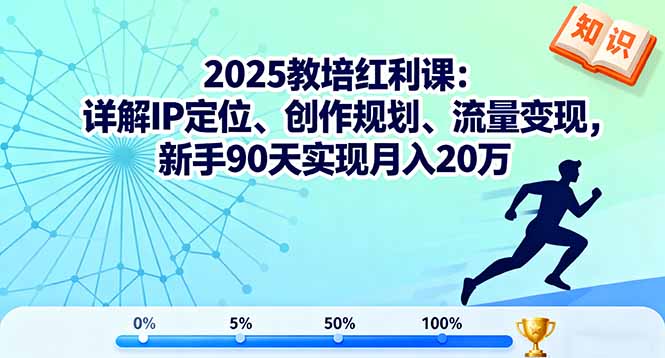 2025教培红利课:详解IP定位、创作规划、流量变现,新手90天实现月入20万-生财