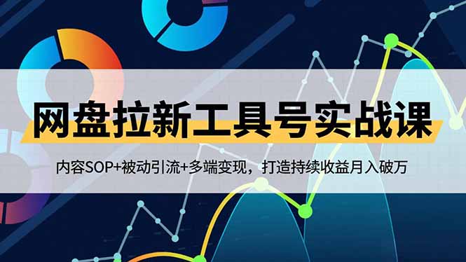 网盘拉新工具号实战课,内容SOP+被动引流+多端变现,打造持续收益月入破万-生财