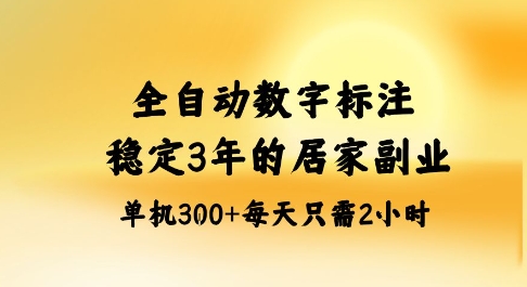 全自动数字标注,稳定3年的蓝海项目,居家也能矩阵开干的副业,单机日入3张+【揭秘】-生财
