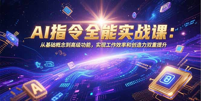 AI指令全能实战课:从基础概念到高级功能,实现工作效率和创造力双重提升-生财