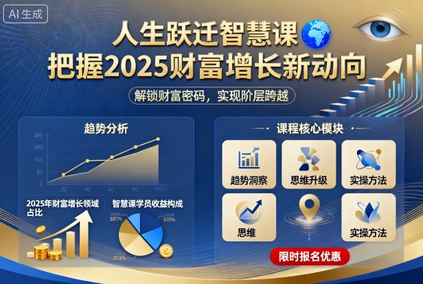 人生跃迁智慧课，把据2025财富增长新动向-生财