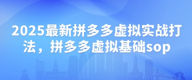 2025最新拼多多虚拟实战打法,拼多多虚拟基础sop-生财