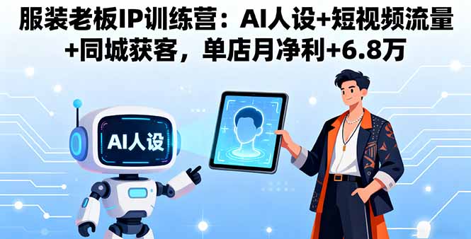 服装老板IP训练营:AI人设+短视频流量+同城获客,单店月净利+6.8万-生财