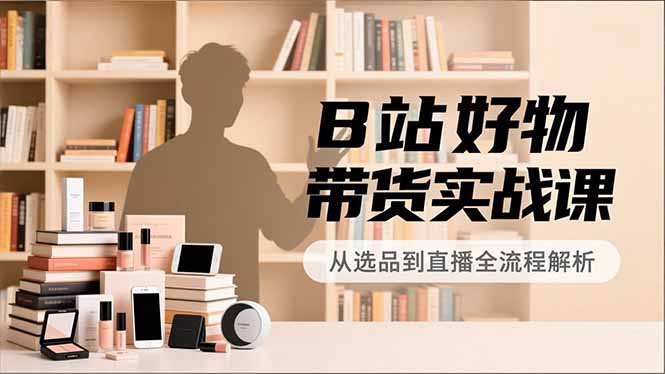 B站好物带货实战课，账号定位、选品拍摄、运营变现，全流程教学，实现UP主月入过万-生财