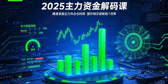 2025主力资金解码课:精准捕捉主力建仓时机,提升短线交易胜率(更新7月-生财