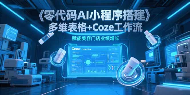 零代码AI小程序搭建,多维表格+Coze工作流,赋能美容门店业绩增长-生财