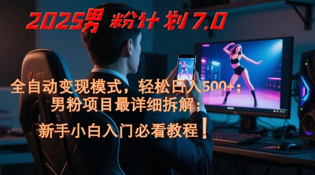 2025男粉计划7.0,全自动变现模式,轻松日入5张+,新手小白必看课程-生财