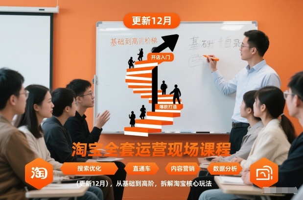 淘宝全套运营现场课程(更新12月)，从基础到高阶，拆解淘宝核心玩法-生财