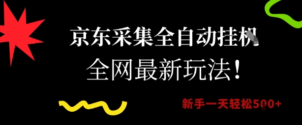 京东采集全自动挂G项目,全网最新玩法新手一天轻松5张【揭秘】-生财