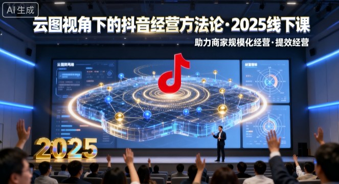 云图视角下的抖音经营方法论,2025线下课,助力商家规模化经营,提效经营(录音+字幕)-生财