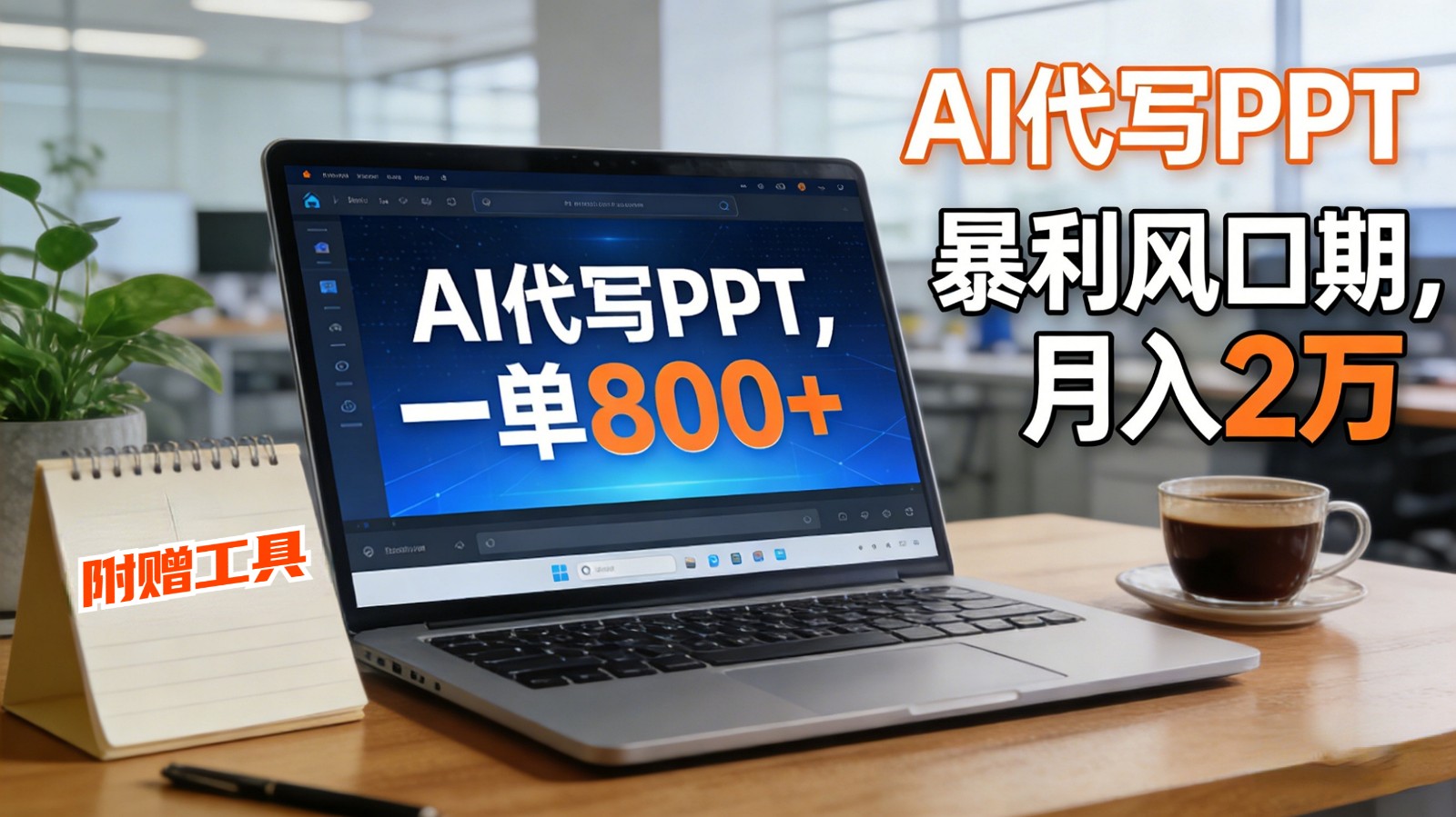 AI 代写做 PPT！一单狂赚 800+，风口期月入 2 万(工具 + 提示词直接送)-生财