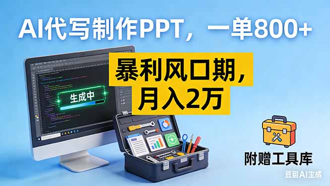 AI代写制作PPT,一单800+, 暴利风口期,月入2万【附工具】-生财