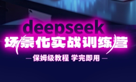 DeepSeek场景化实战训练营,保姆级教程,学完即用,手把手教你用DeepSeek提升效率-生财