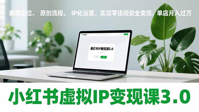 小红书虚拟IP变现课3.0，赛道定位、原创流程、IP化运营，实现零违规安全变现，单店月入过万-生财