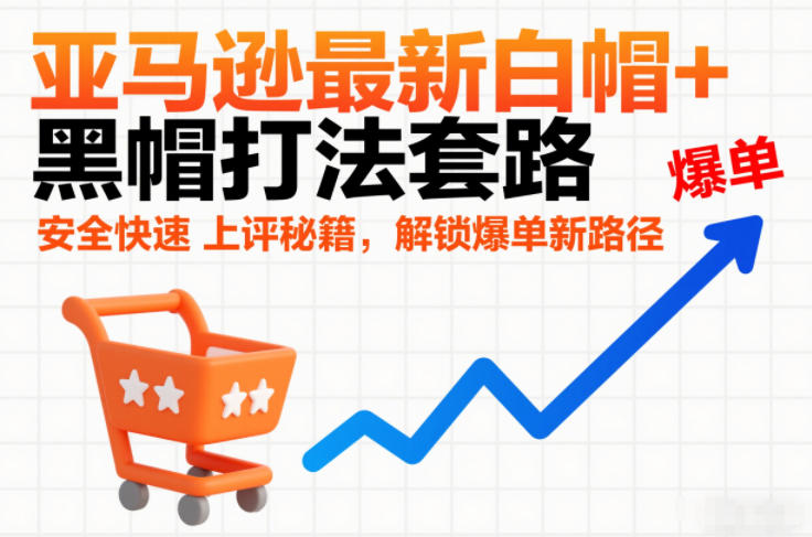 亚马逊最新白帽+黑帽打法套路，安全快速上评秘籍，解锁爆单新路径-生财