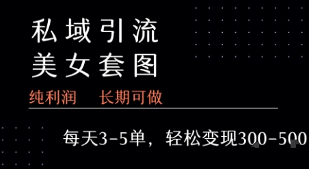 私域卖套图每天3-5单 每单利润99-2张+-生财