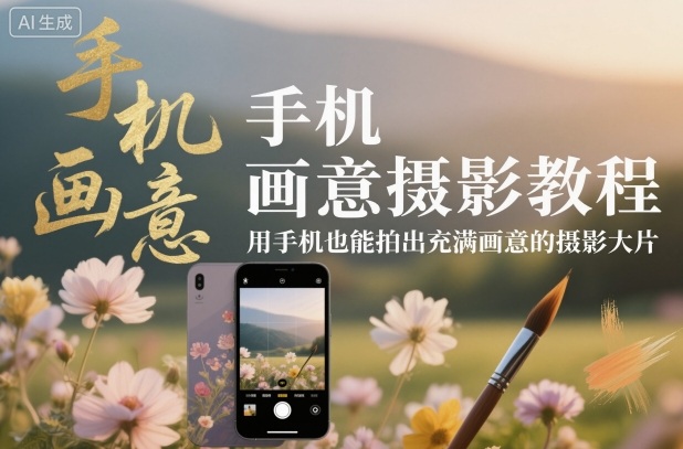 手机画意摄影教程,用手机也能拍出充满画意的摄影大片-生财